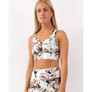 Eivy Rider Sports Bra in Bloom Floral Print High Neck Size Small